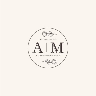 AM Minimalist Klasik Markalaşma Kimliği İlk Logo Tasarımı