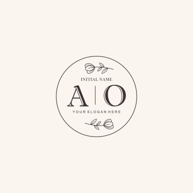 Markalaşma Kimliği için AO Minimalist Klasik Logo Tasarımı