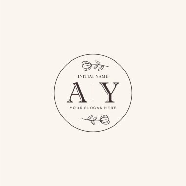 Markalaşma Kimliği için AY Minimalist Klasik Logo Tasarımı