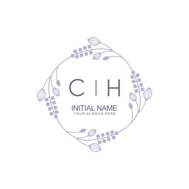 Çiçek İlham Veren Başlık CH Logoları Zamansız ve Sanatsal Markalaşma İçin