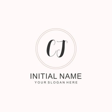 Markalaşma Kimliği için CJ Minimalist Klasik Logo Tasarımı