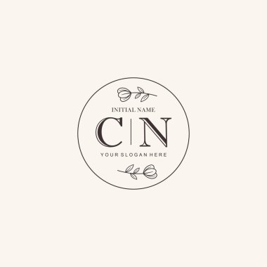 Markalaşma Kimliği için CN Minimalist Klasik İlk Logo Tasarımı
