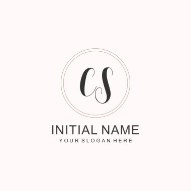 Markalaşma Kimliği için CS Minimalist Klasik Logo Tasarımı