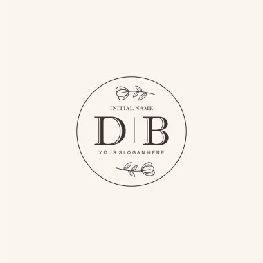 Markalaşma Kimliği için DB Minimalist Klasik Logo Tasarımı
