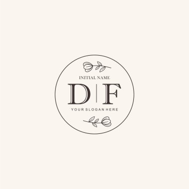 Markalaşma Kimliği için DF Minimalist Klasik Logo Tasarımı