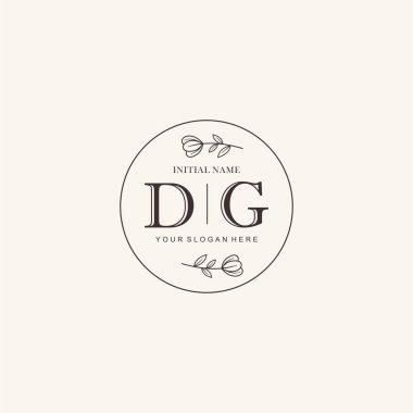Markalaşma Kimliği için DG Minimalist Klasik Logo Tasarımı