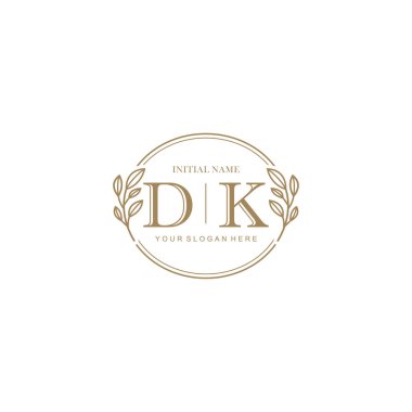 Markalaşma Kimliği için DK Minimalist Klasik Logo Tasarımı