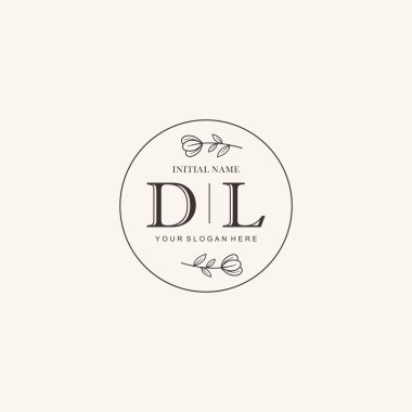 Markalaşma Kimliği için DL Minimalist Klasik Logo Tasarımı