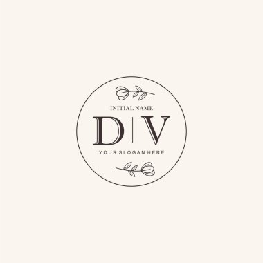 Markalaşma Kimliği için DV Minimalist Klasik Logo Tasarımı