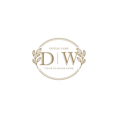 Markalaşma Kimliği için DW Minimalist Klasik Logo Tasarımı