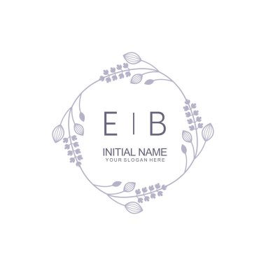 Çiçek İlham Veren EB Logoları Zamansız ve Sanatsal Markalaşma İçin