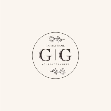 Markalaşma Kimliği için GG Minimalist Klasik Logo Tasarımı
