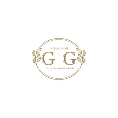 Markalaşma Kimliği için GG Minimalist Klasik Logo Tasarımı