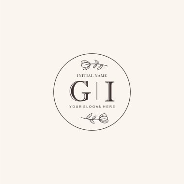 Markalaşma Kimliği için GI Minimalist Klasik Logo Tasarımı