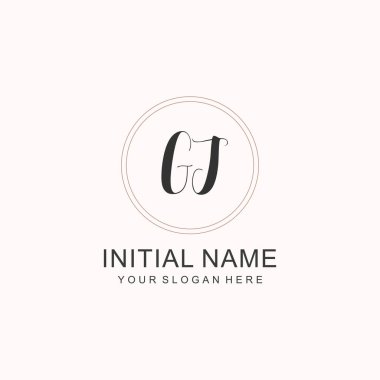 Markalaşma Kimliği için GJ Minimalist Klasik Logo Tasarımı