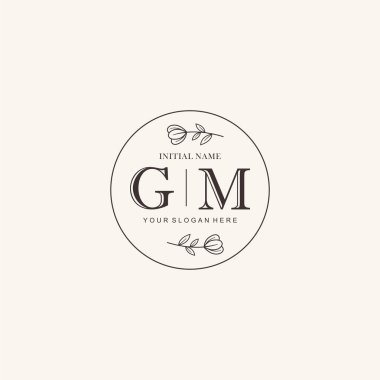 Markalaşma Kimliği için GM Minimalist Klasik Logo Tasarımı