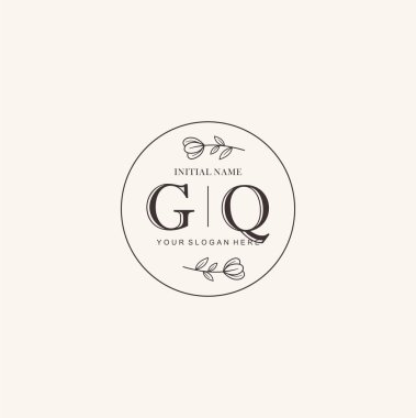 Markalaşma Kimliği için GQ Minimalist Klasik İlk Logo Tasarımı