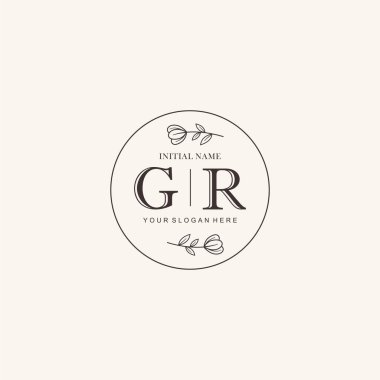 Markalaşma Kimliği için GR Minimalist Klasik Logo Tasarımı