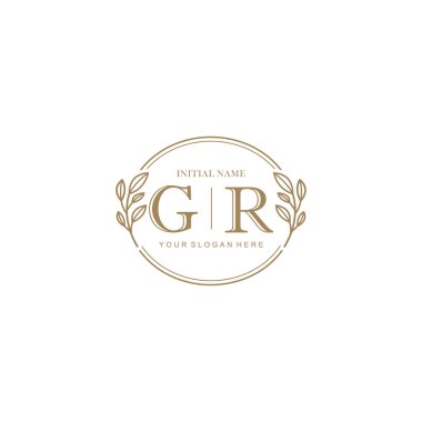 Markalaşma Kimliği için GR Minimalist Klasik Logo Tasarımı
