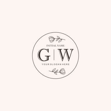 Markalaşma Kimliği için GW Minimalist Klasik Logo Tasarımı