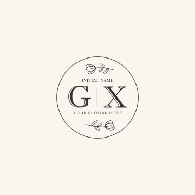 Markalaşma Kimliği için GX Minimalist Klasik İlk Logo Tasarımı