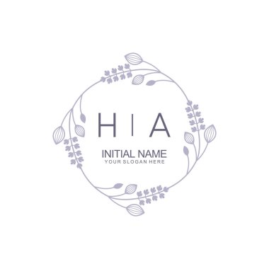 Çiçek İlham Veren HA Logoları Zamansız ve Sanatsal Markalaşma İçin