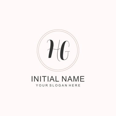 Markalaşma Kimliği için HG Minimalist Klasik Logo Tasarımı