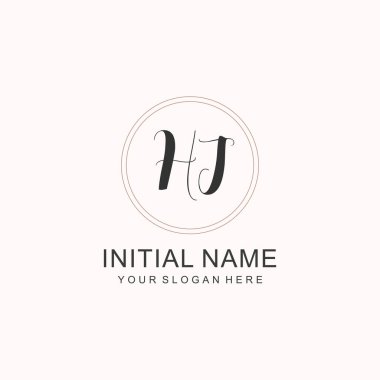 Markalaşma Kimliği için HJ Minimalist Klasik Logo Tasarımı