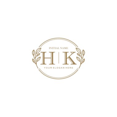 Markalaşma Kimliği için HK Minimalist Klasik Logo Tasarımı