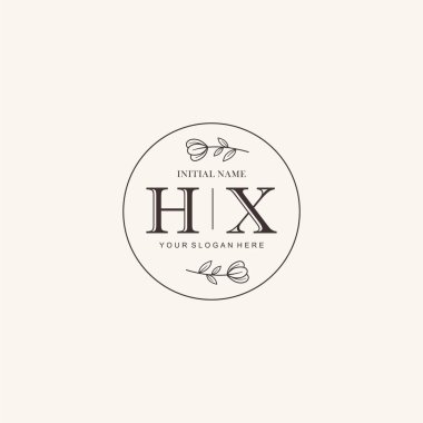 Markalaşma Kimliği için HX Minimalist Klasik Logo Tasarımı