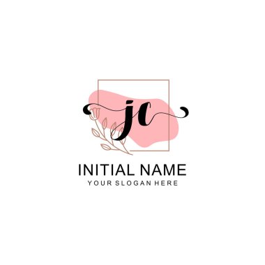 Sanatsal Fırça Aksanlı JC Modern El Yazısı Logosu