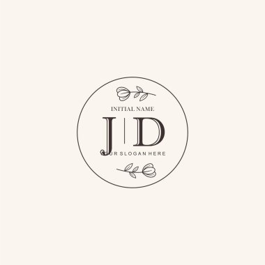 Markalaşma Kimliği için JD Minimalist Klasik Logo Tasarımı