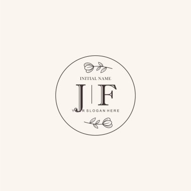 Markalaşma Kimliği için JF Minimalist Klasik Logo Tasarımı