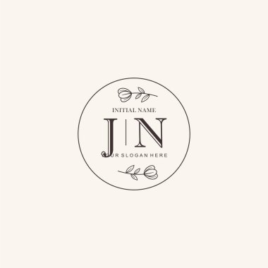 Markalaşma Kimliği için JN Minimalist Klasik Logo Tasarımı