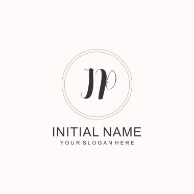 Markalaşma Kimliği için JP Minimalist Klasik Logo Tasarımı