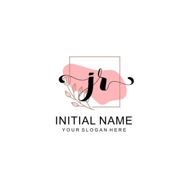 Sanatsal Fırça Aksanlı JR Modern El Yazısı Logosu