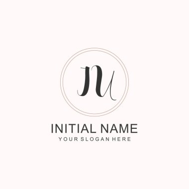 Markalaşma Kimliği için JU Minimalist Klasik Logo Tasarımı