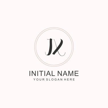 Markalaşma Kimliği için JX Minimalist Klasik İlk Logo Tasarımı