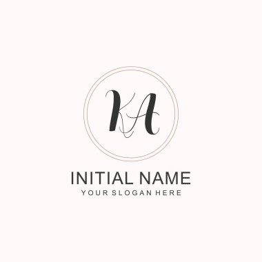 KA Minimalist Klasik Markalaşma Kimliği İlk Logo Tasarımı