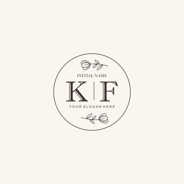 Markalaşma Kimliği için KF Minimalist Klasik İlk Logo Tasarımı