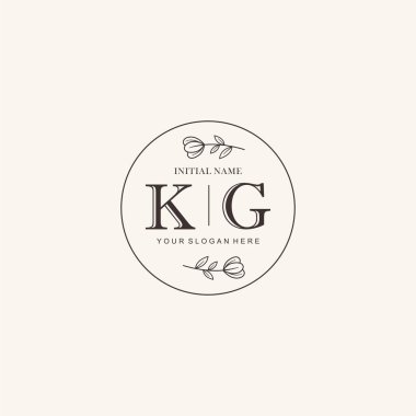 Markalaşma Kimliği için KG Minimalist Klasik İlk Logo Tasarımı