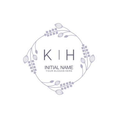 Çiçek İlham Veren KH Logoları Zamansız ve Sanatsal Markalaşma İçin
