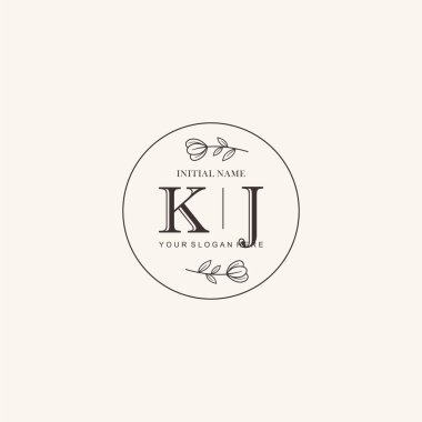 Markalaşma Kimliği için KJ Minimalist Klasik Logo Tasarımı
