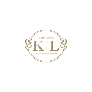 Markalaşma Kimliği için KL Minimalist Klasik İlk Logo Tasarımı