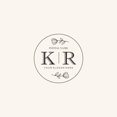 Markalaşma Kimliği için KR Minimalist Klasik Logo Tasarımı