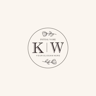Markalaşma Kimliği için KW Minimalist Klasik Logo Tasarımı