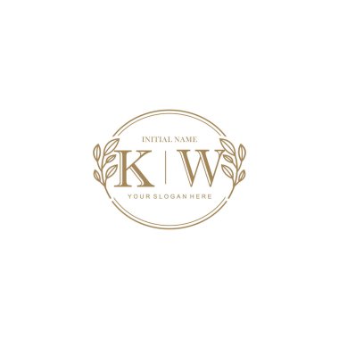 Markalaşma Kimliği için KW Minimalist Klasik Logo Tasarımı