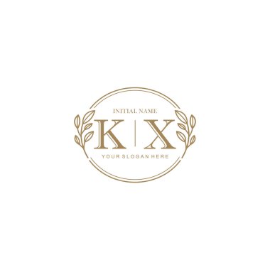 Markalaşma Kimliği için KX Minimalist Klasik İlk Logo Tasarımı