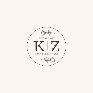 Markalaşma Kimliği için KZ Minimalist Klasik İlk Logo Tasarımı