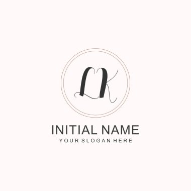 Markalaşma Kimliği için LK Minimalist Klasik Logo Tasarımı